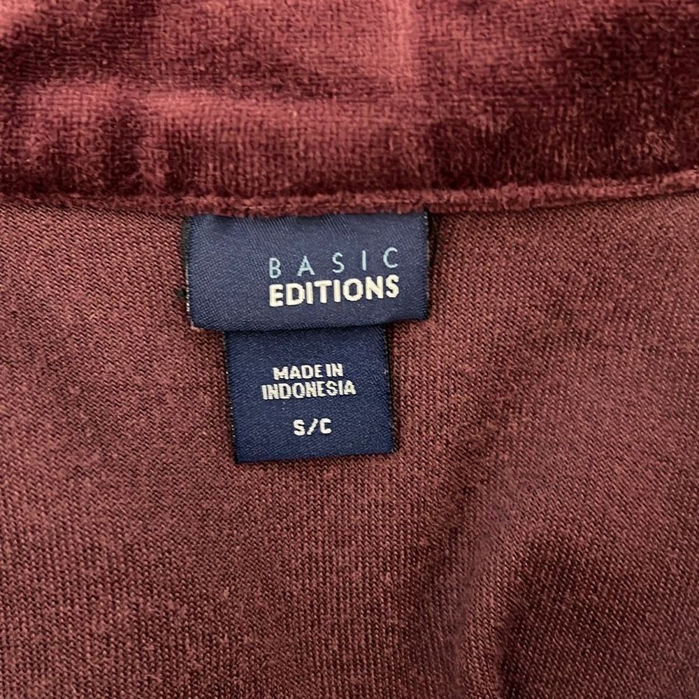 Basic Editions Women's Full Zip Jacket Velvet Rol… - image 5